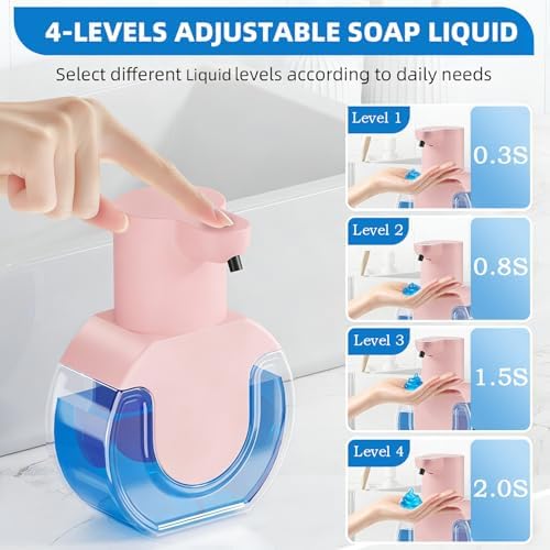 2 Pack Automatic Liquid Soap Dispenser Touchless, 15oz/420ml Rechargeable Hand - Image 3
