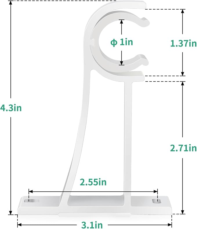 KOLAKO Curtain Rod Bracket, Heavy Duty Holders, 12 Pack White Hooks Hangers - Image 2