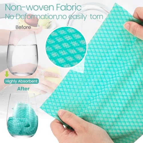 Tioncy 400 Pcs Disposable Cleaning Cloths Reusable Handy Wipes - Image 3