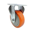 Service Caster Brand Replacement Caster for Uline Caster H-7448R - Stainless Steel Rigid Top Plate Caster with 4 Inch Orange Polyurethane Wheel - Fits Carts and Platform Trucks H-3352