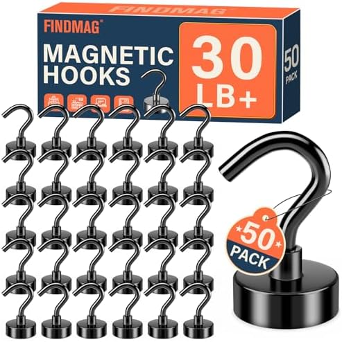 FINDMAG Magnetic Hooks, 30LB+ Magnetic Hooks by FINDMAG