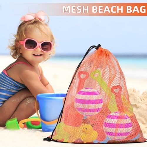 Mesh Bag Drawstring Mesh Bag Multicolor Nylon Bag Small Gym Bag Travel Beach - Image 2
