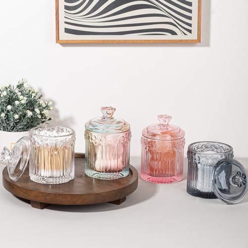 rejomiik 2 Pack Qtip Holder Glass Apothecary Jars - Image 5