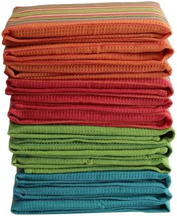 DG Collections 100% Cotton Salsa Kitchen Towels – 4 Pack, Super Absorbent Dish - Image 6