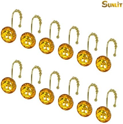Sunlit Luxury Design Round Yellow Diamond Crystal Gem Bling - Image 3