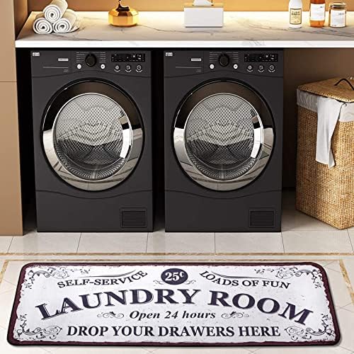Laundry Room Long Rug Area Rug Non-Slip Floor Mat Waterproof Farmhouse Carpet - Image 4