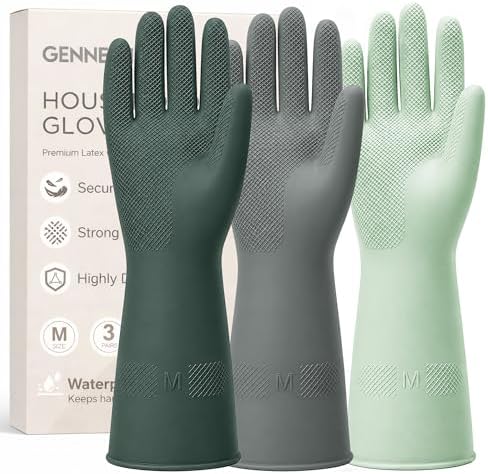 3 Pairs Dishwashing Gloves, Reusable Dish Gloves by Unknown