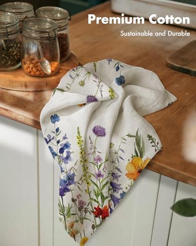 Miss Adola Flour Sack Kitchen Towels Set of 2, Wildflower - Image 2