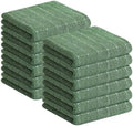 Homaxy 100% Cotton Terry Kitchen Towels, 12 Pack, Grass Green by Homaxy