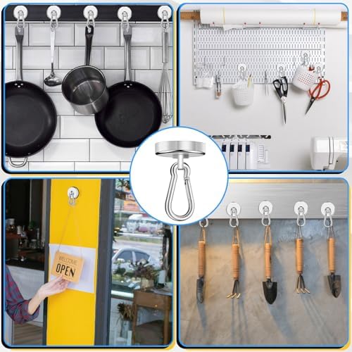 Magnetic Hooks Heavy Duty 150Lbs, 4 Pack Super Strong Magnetic Hooks - Image 6