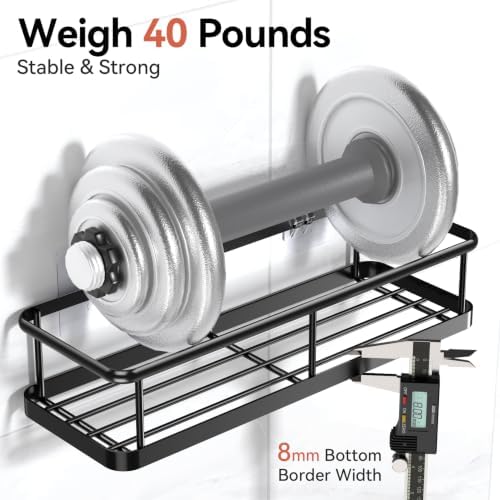YASONIC Shower Caddy Adhesive, Rustproof Shower Organizer - Image 3