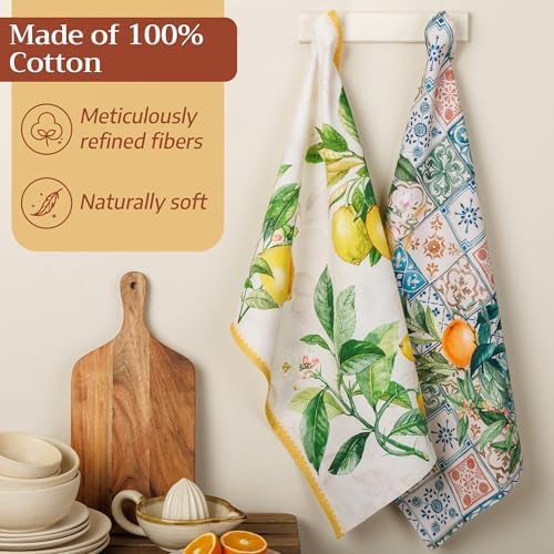 Maison d' Hermine Kitchen Towels Set of 6 Reusable 100% Cotton 27.50" x 20" - Image 4