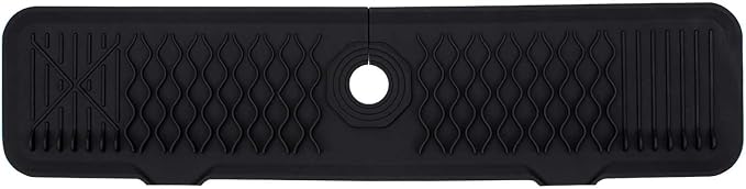 24 Inch Faucet Mat for Kitchen Sink Silicone Sink Splash Guard 5° Slope Faucet - Image 2
