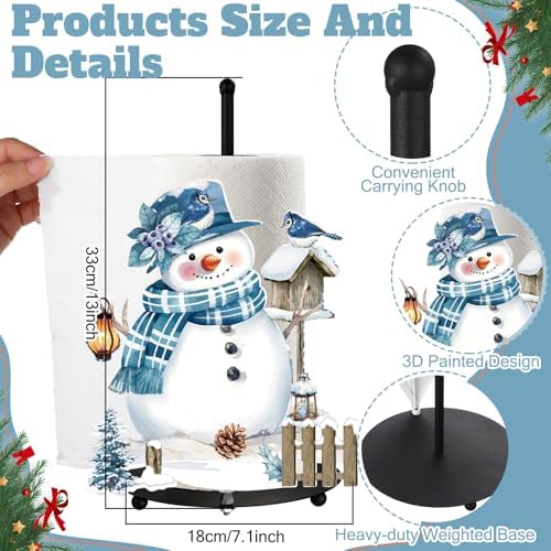 MorningRo Winter Paper Towel Holder Snowman Countertop Kitchen Decor and - Image 2