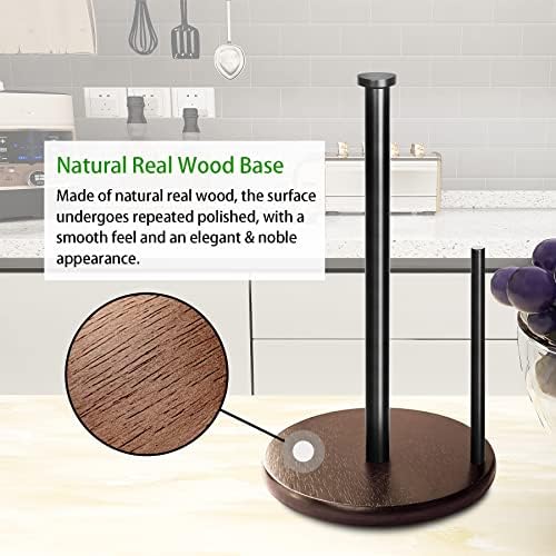 Wood Paper Towel Holder Countertop, Farmhouse Kitchen Paper Towel Holders Stand - Image 3