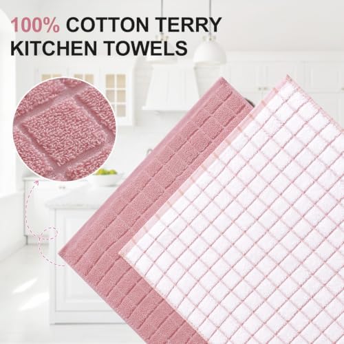 Homaxy Large Premium Cotton Kitchen Towels 16"x 28", 4 Pack - Image 2