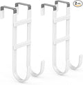 FYY Over the Door Hooks, Double-Hanger 2 Pack, Fits Doors 1.6" White | Heavy by FYY
