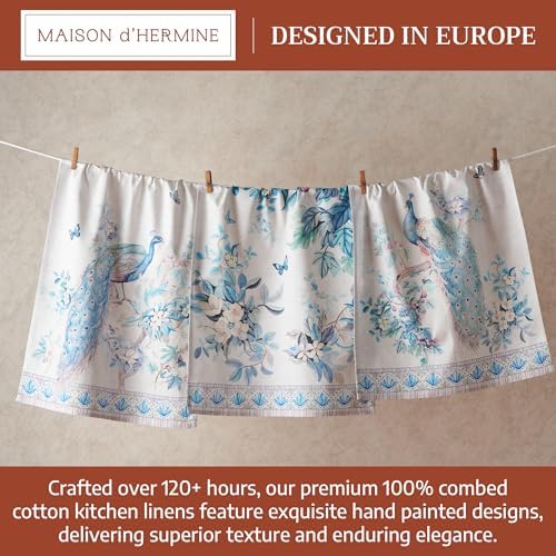 Maison d' Hermine Kitchen Towels Set of 3 100% Combed Cotton 27.50"x20" - Image 3