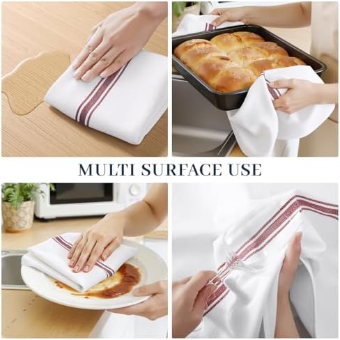 Homaxy 100% Ring Spun Cotton Kitchen Towels 8 Pack - Image 4