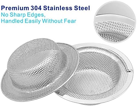 2 Pack Premium 304 Stainless Steel Kitchen Sink Strainer - Image 4
