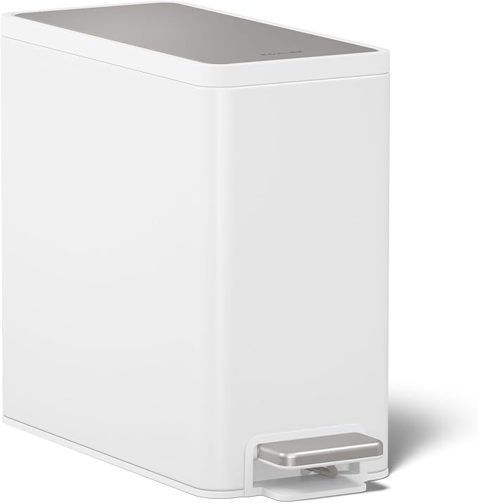 Kohler 20957-STW 2.5 Gallon Slim Step Trash Can, Bathroom Trash Can by Unknown
