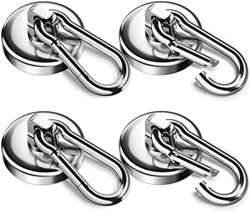 FINDMAG 100 LBS Strong Magnetic Hooks, Heavy Duty Magnetic Hooks, 4 Pack by FINDMAG