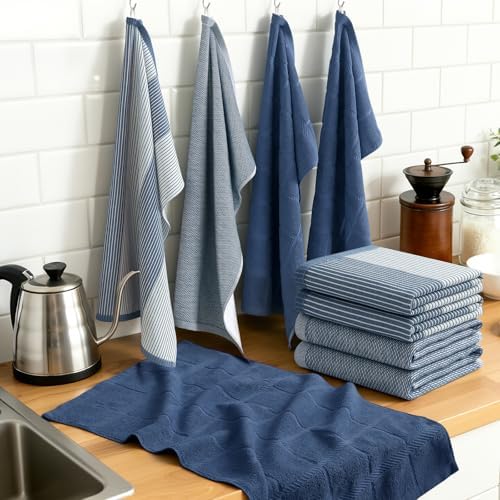 Homaxy 6 Pack Cotton Terry Premium Kitchen Towels, 18 x 28 in - Image 6