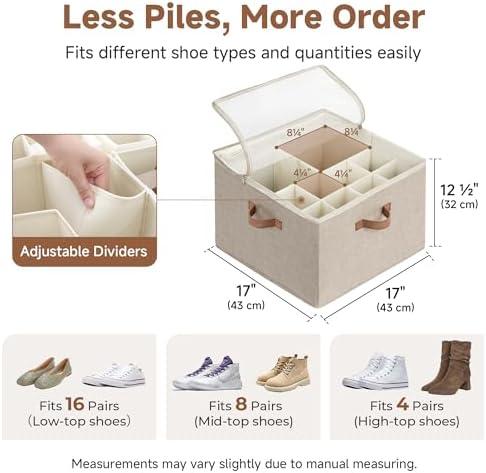 StorageWorks 16-Pair Closet Shoe Organizer - Image 3