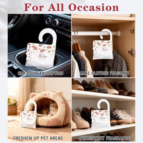 13 PCS Rose Scented Sachets, Long Lasting Room Air Freshener Odor Deodorizer - Image 5