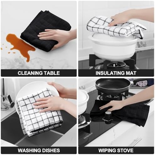 Homaxy Large Premium Cotton Kitchen Towels 16"x 28", 6 Pack - Image 4