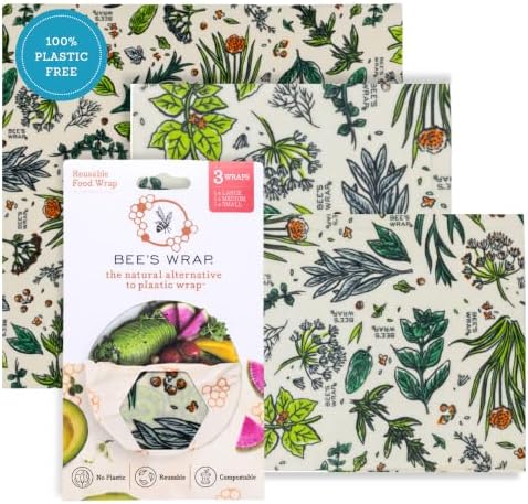 Bee's Wrap Beeswax Food Wraps, 3 Pack Assorted by BeesWrap