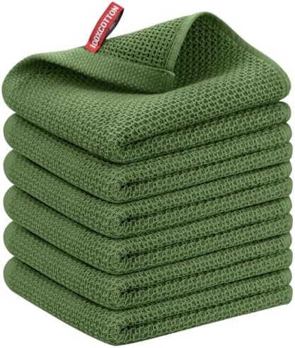 Nialnant 6 Pack Kitchen Towels, Large 100% Cotton Hand Towels, Absorbent Dish by Nialnant
