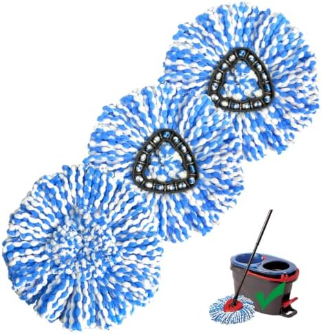 Spin Mop Replacement Head, 3 Pack Refills by Koolstuffs
