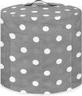 Small Appliance Covers for Air Fryer & Electric Rice Cooker, Grey Polka Dot Pressure Cooker Dust Covers for Kitchen Appliances 3 qt Accessories with Storage Pockets