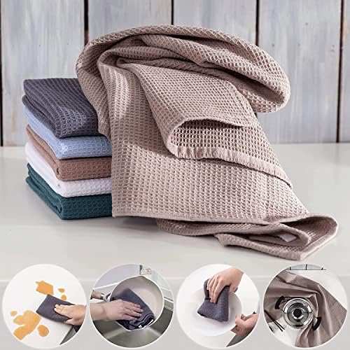 QUILTINA Dish Towels Set, 100% Cotton Waffle Weave Kitchen Towels 12 Pack - Image 5