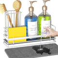 Yofidra Sink Caddy with Stone Drying Tray: Stainless Steel Soap Dispenser by Yofidra
