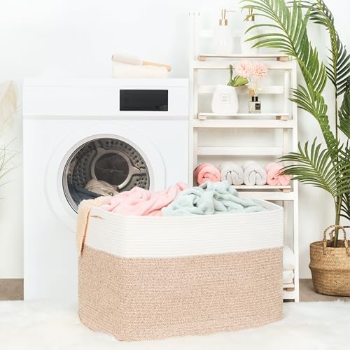 MINTWOOD Design 112L Extra Large Blanket Basket Holder Living Room, Pool Towels - Image 3