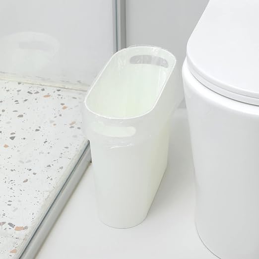 rejomiik Small Bathroom Trash Can, 3.5 Gallon Slim Garbage Can, Office and - Image 4