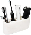 BCS Toothbrush Holder for Bathrooms, 4 Slots Marble Toothbrush and Toothpaste by BCS