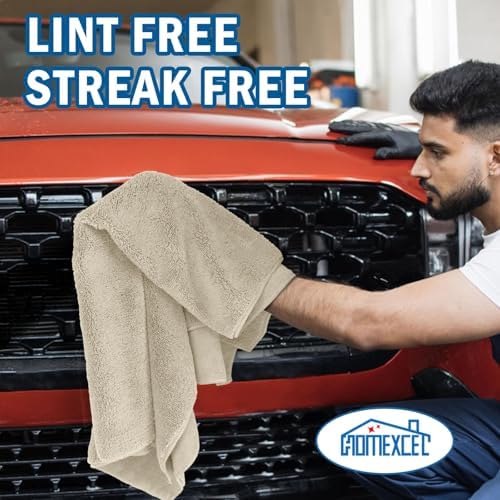 HOMEXCEL Professional Large Microfiber Car Drying Towels 2 Pack - Image 7