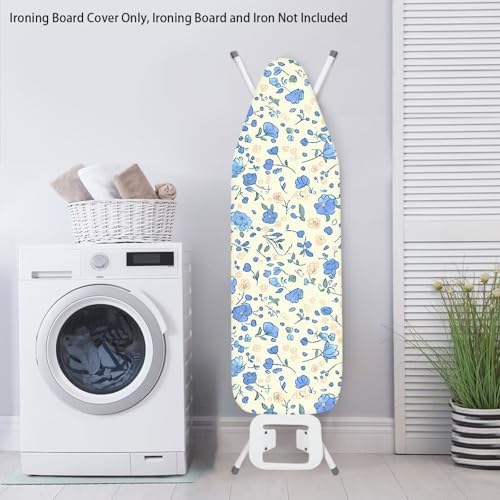 Blue Ditsy Flower Ironing Board Cover 15x54 Inch Applicable Standard Size - Image 4