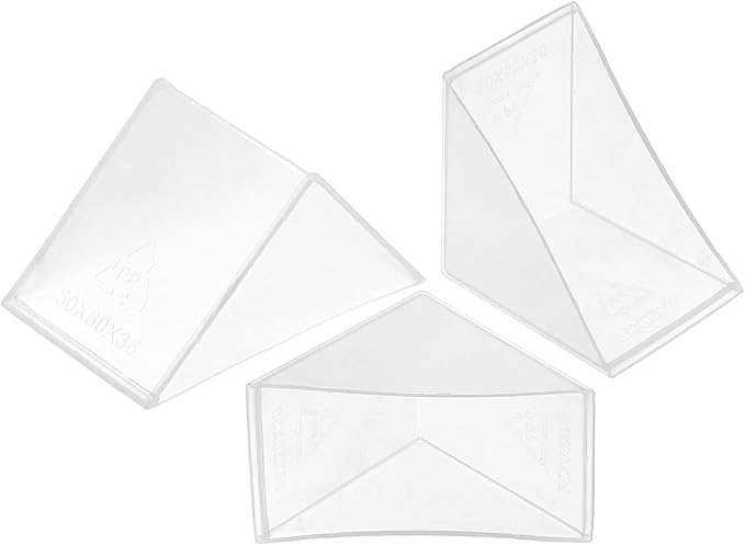 uxcell 20Pcs Plastic Corner Protectors 36x66mm Right Angle Shape Glass Corner Guards Cushion for Corner Protection of Glass, Mirror, Tile, White