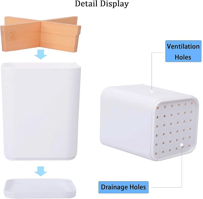 Electric Toothbrush Holder Tooth Brush and Toothpaste Organizer, Drainage Holes - Image 3