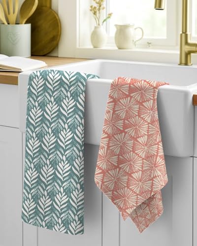 Miss Adola 2 Pack 150GSM Flour Sack Kitchen Towels, Botanical Flower - Image 2