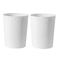 Plastic Small Bathroom Trash Can Wastebasket Garbage Can, 2 Pack | Sturdy-Easy by UUJOLY