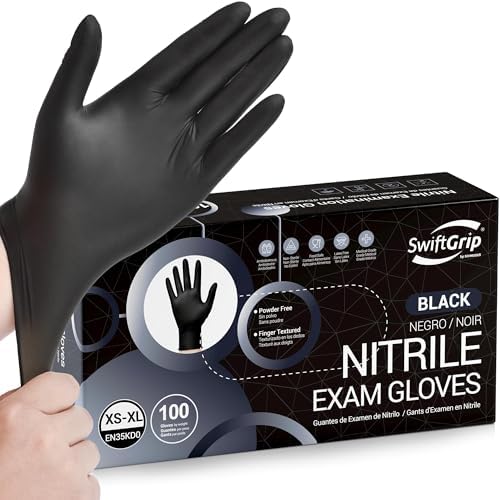 SwiftGrip Disposable Nitrile Exam Gloves, Cooking & Esthetician by SwiftGrip