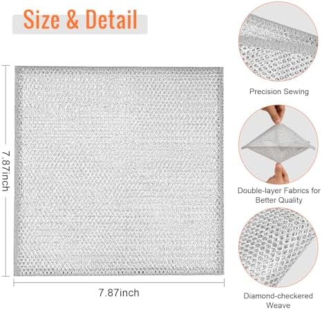 6pcs Double Layer Multifunctional Non-Scratch Wire Dishcloth, Counters and - Image 2