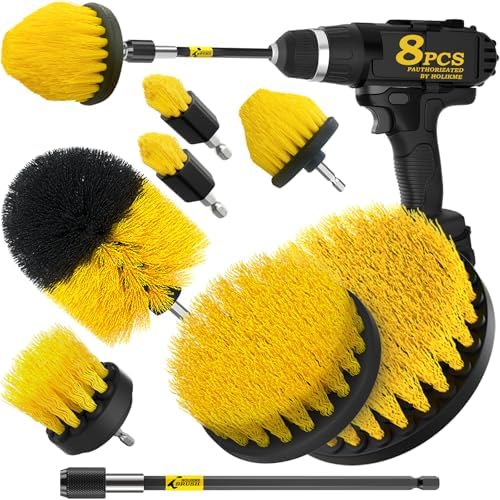 Holikme 8Piece Drill Brush Attachment Set by Holikme