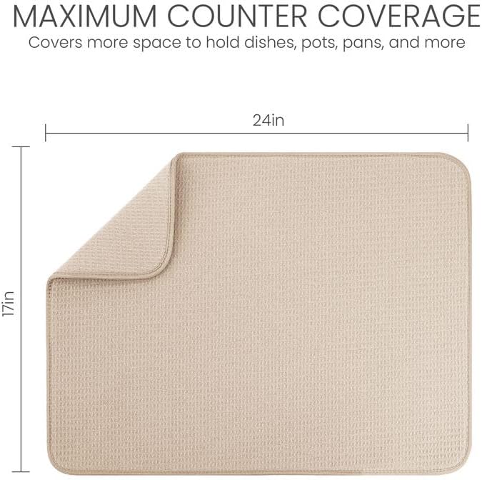 Bellemain Dish Drying Mat, Drying Matt Kitchen Counter - Image 2