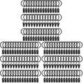132 Pack Metal Curtain Rings by AMZSEVEN